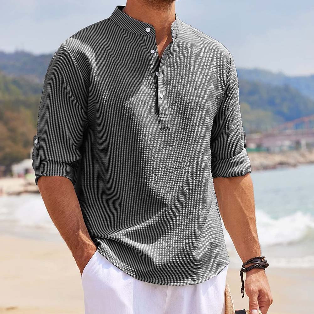 （）THERLING  Neues lässiges kariertes Langarmshirt für Herren