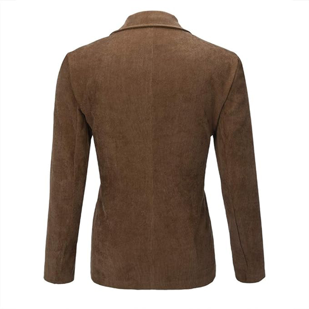  Lässige, modische, einfarbige Cord-Anzugjacke für Herren