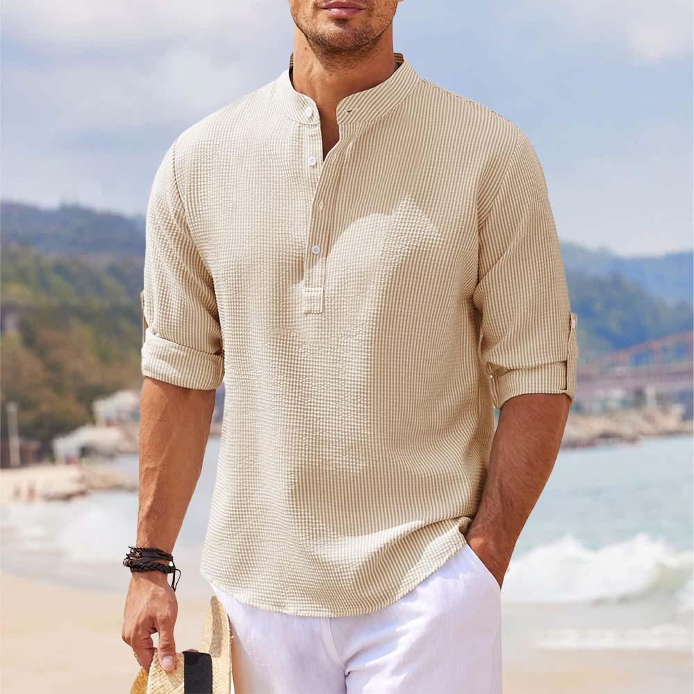 （）THERLING  Neues lässiges kariertes Langarmshirt für Herren