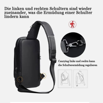 Sport-Sling mit USB-Aufladung Anti-Diebstahl-Schultertasche (Kaufen Sie 2 versandkostenfrei)
