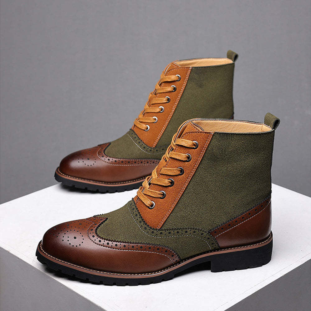 Neue hohe rutschfeste warme Lederstiefel für Herren
