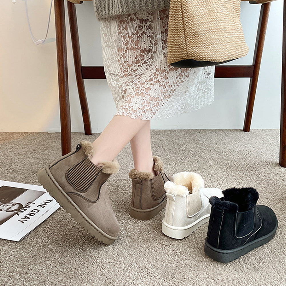 Winter neuer Stil plus Samtmode warme Baumwollschuhe Stiefeletten Schuhe