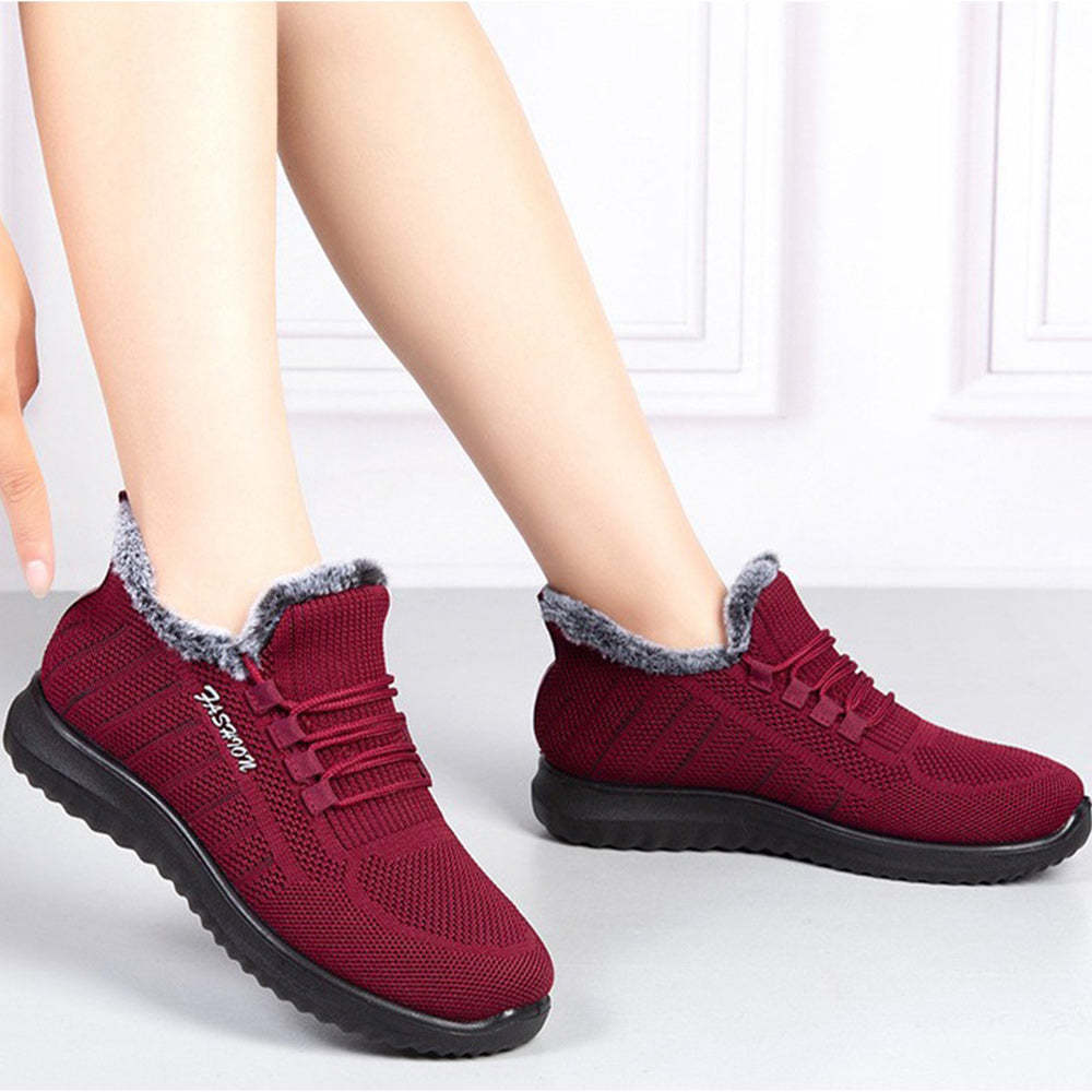 Winter-Baumwollschuhe plus samtige warme Freizeit-Sportschuhe