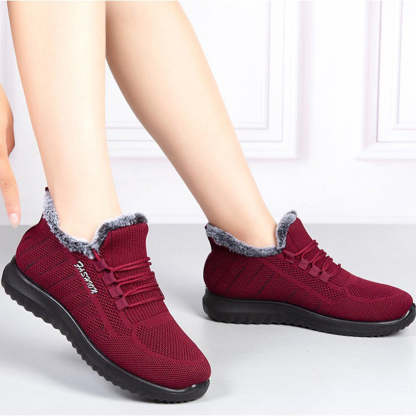 Winter-Baumwollschuhe plus samtige warme Freizeit-Sportschuhe