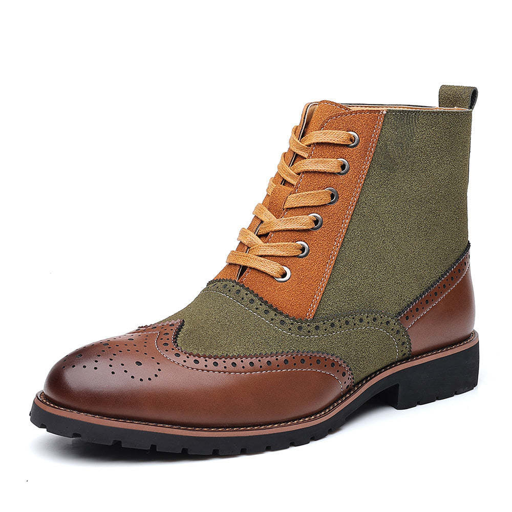 Neue hohe rutschfeste warme Lederstiefel für Herren