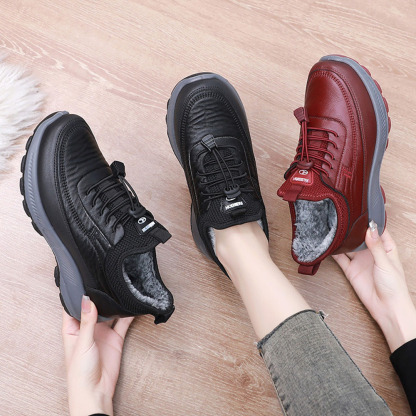 Winter-Damen-Schuhe aus samtverdickter weicher Sohle aus warmer Baumwolle