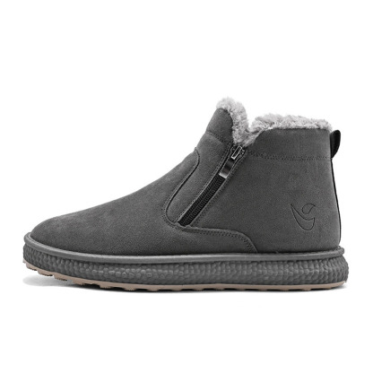 Rutschfeste, modische, warme Herren-Baumwollschuhe mit seitlichem Reißverschluss