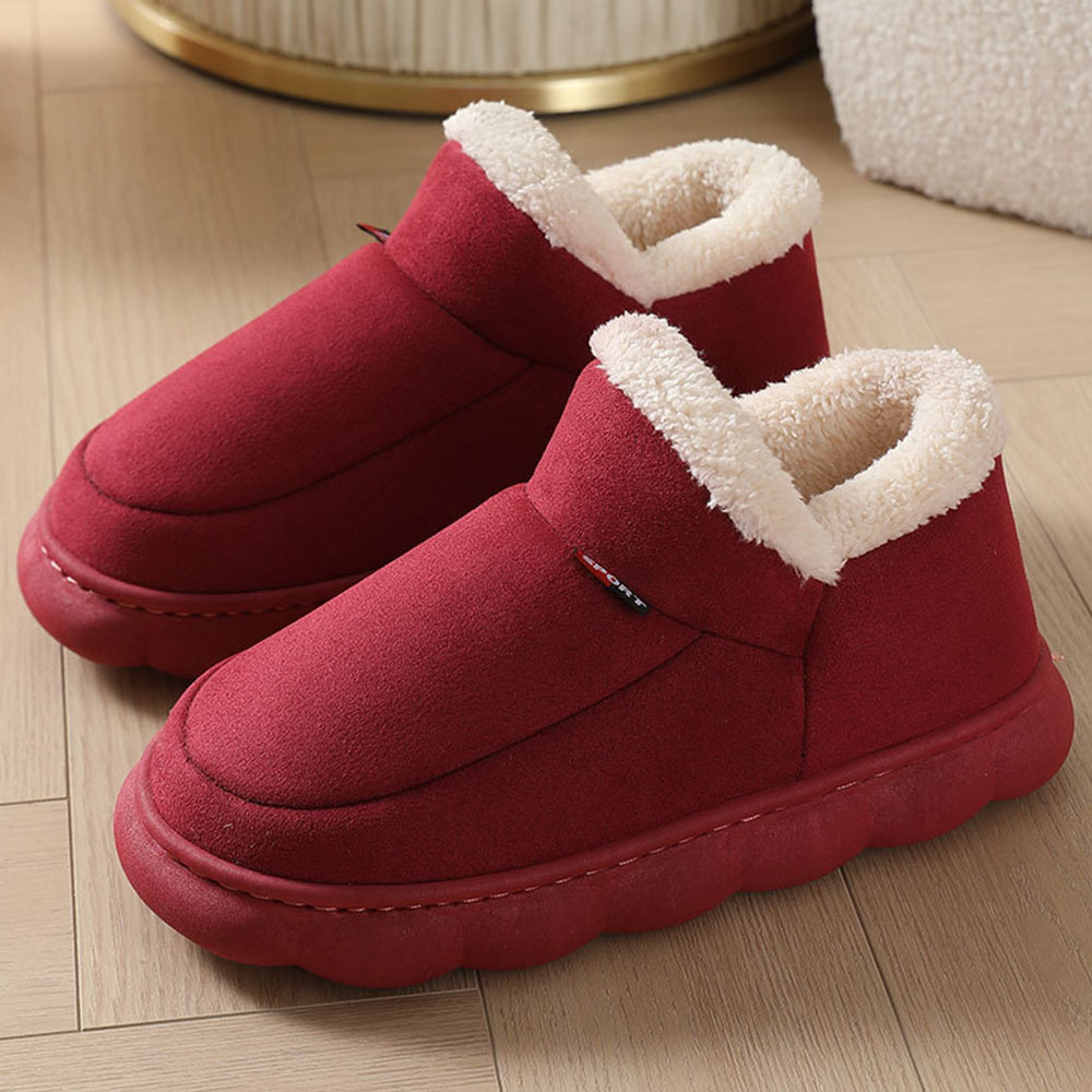 Neue Heimschuhe mit dicken Sohlen und Fleece-Baumwolle