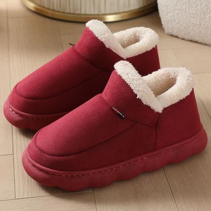 Neue Heimschuhe mit dicken Sohlen und Fleece-Baumwolle
