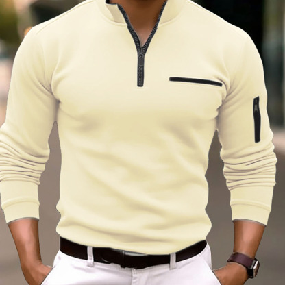 Therling Einfarbiges Poloshirt für Herren