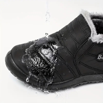 Warme Schneestiefel für Damen mit seitlichem Reißverschluss