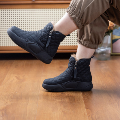 Neue Fleece-Damenstiefel mit dicker Sohle