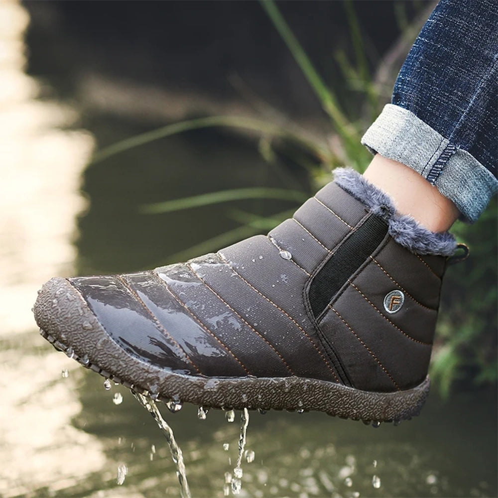 Neuer Winter plus wasserdichte Schneestiefel aus Samt
