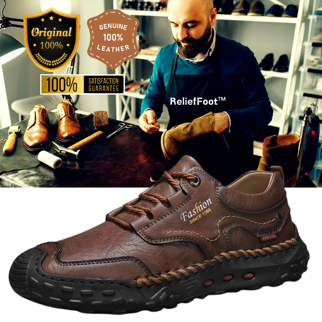 (🔥Räumungsverkauf – 70 % Rabatt) Herren-Freizeitschuhe aus Rindsleder mit handgenähter Zehenkappe aus Verbundmaterial