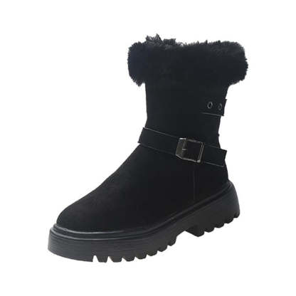 Winter neuer Stil plus samtverdickte warme Mittelrohr-warme Schuhe