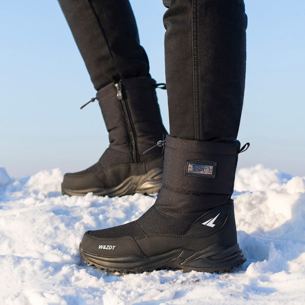 Winter Outdoor Herren Fleece verdickte kurze Röhre warme Schuhe
