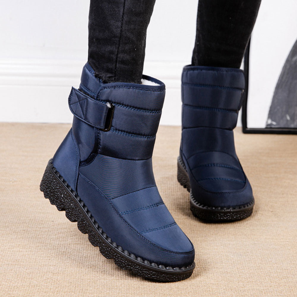 Damen Schneestiefel mit Klettverschluss