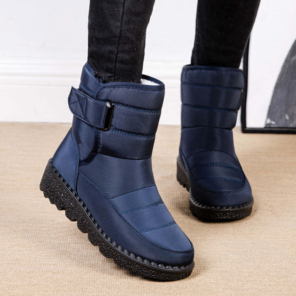 Damen Schneestiefel mit Klettverschluss