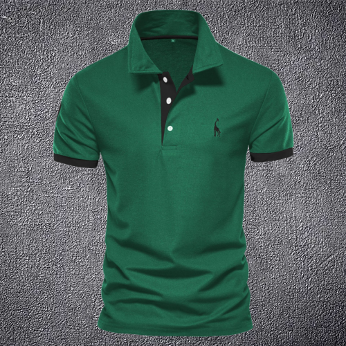 Therling™ Lässiges Sommer-Poloshirt mit Rehkitz-Stickerei für Herren