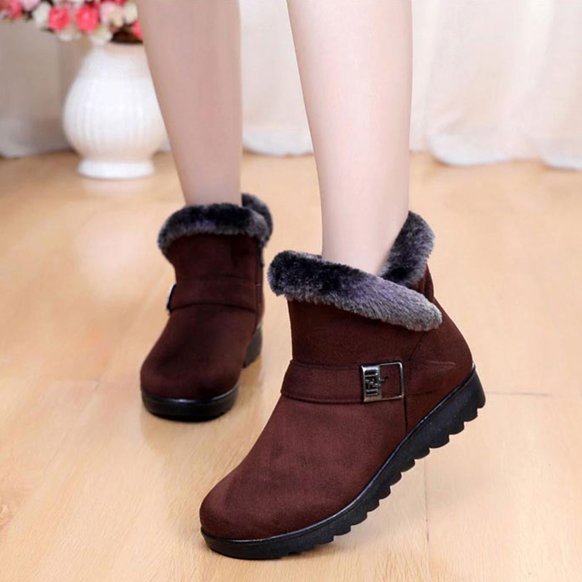 Warme Baumwollstiefel für Damen