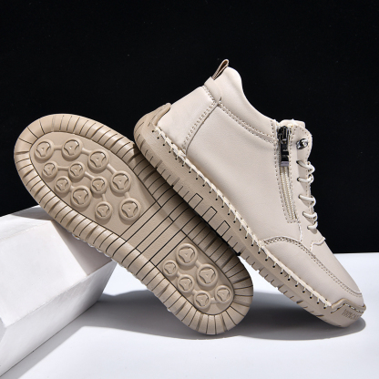 ⏰LETZTER TAG – 70 % RABATT🛒 Herren Leder-Freizeitstiefel – Bequeme Outdoor-Schuhe für Alltag und Autofahren