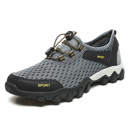 Atmungsaktive, rutschfeste Outdoor-Sneaker aus elastischem Mesh-Gewebe für Herren