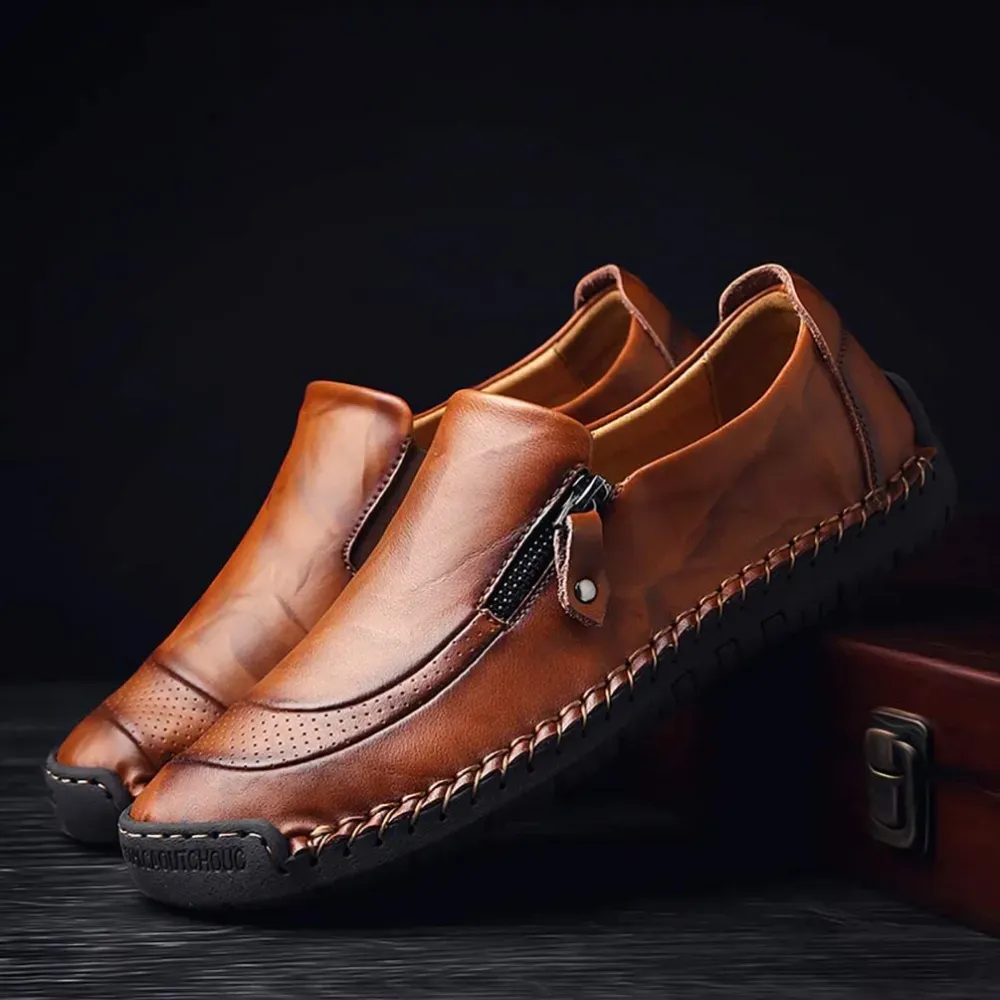 🔥Diese Woche Sale 70 % RABATT🔥Lässige, bequeme Leder-Slip-on-Loafer