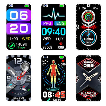 Weatsde Smart Armband 3-Kanal-EKG Blutdruck Blutsauerstoff Blutzucker Schlaferkennung