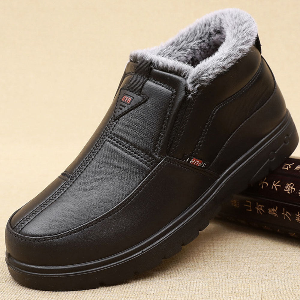 Warme Winter-Slip-on-Plus-Samt-Herren-Baumwollschuhe