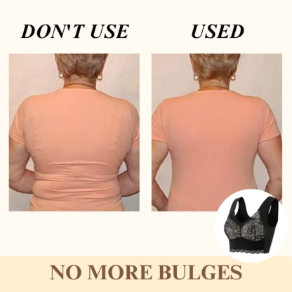 Nahtloser Kabellos Push-Up-Spitzen-BH Übergröße für Damen