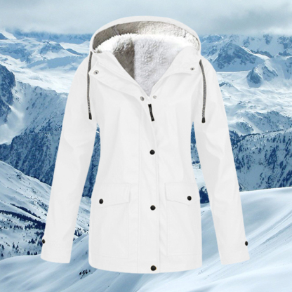 Metallwolke Herbst und Winter neue Damen-Kapuzen-Fleecejacke