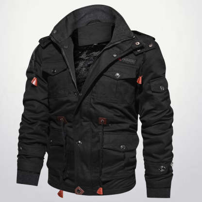  Neue Wolljacke mit mehreren Taschen für Herren
