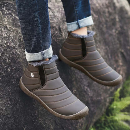 Neuer Winter plus wasserdichte Schneestiefel aus Samt