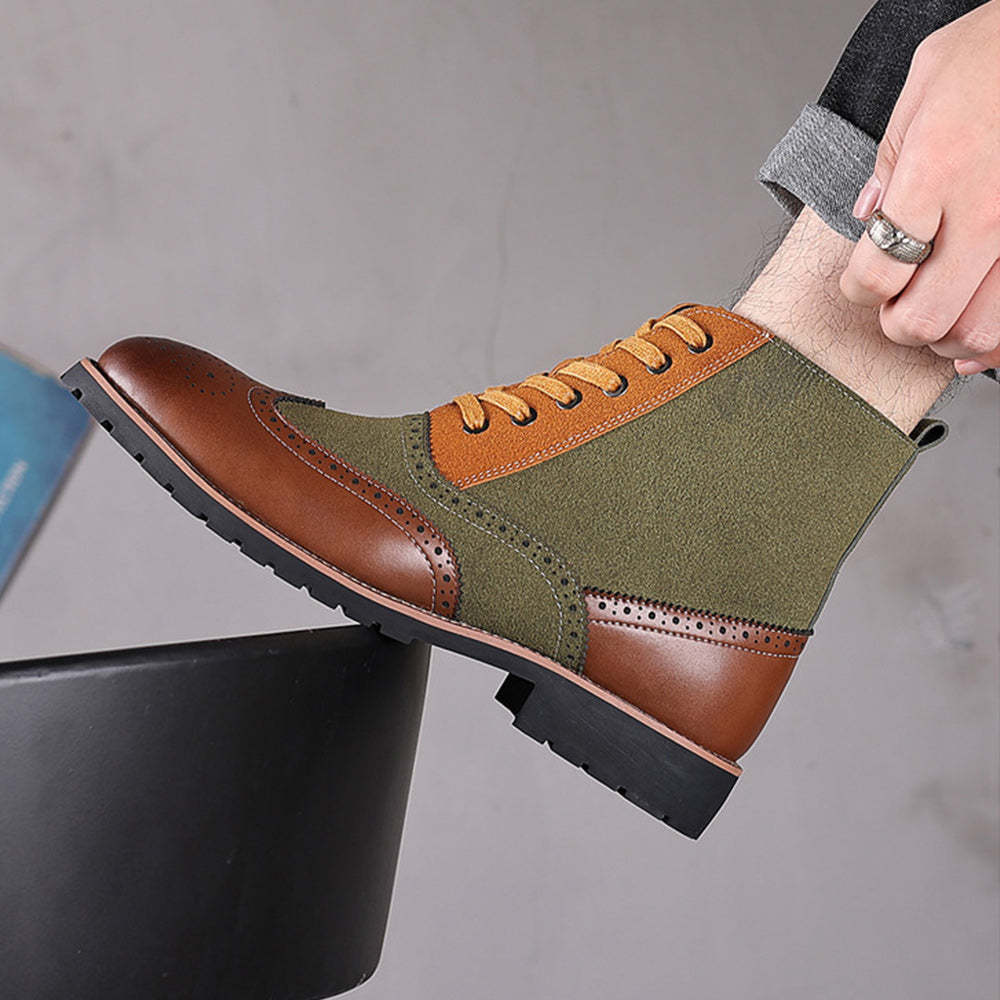 Neue hohe rutschfeste warme Lederstiefel für Herren