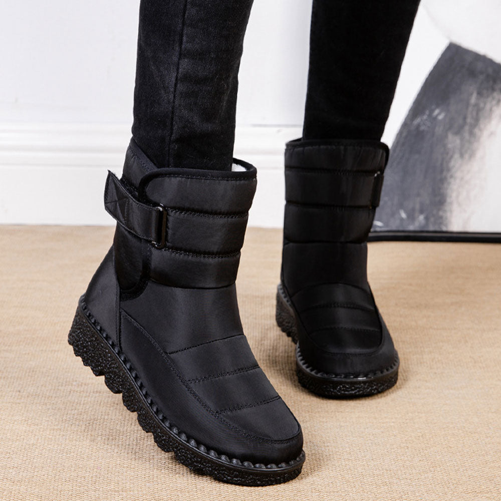 Damen Schneestiefel mit Klettverschluss