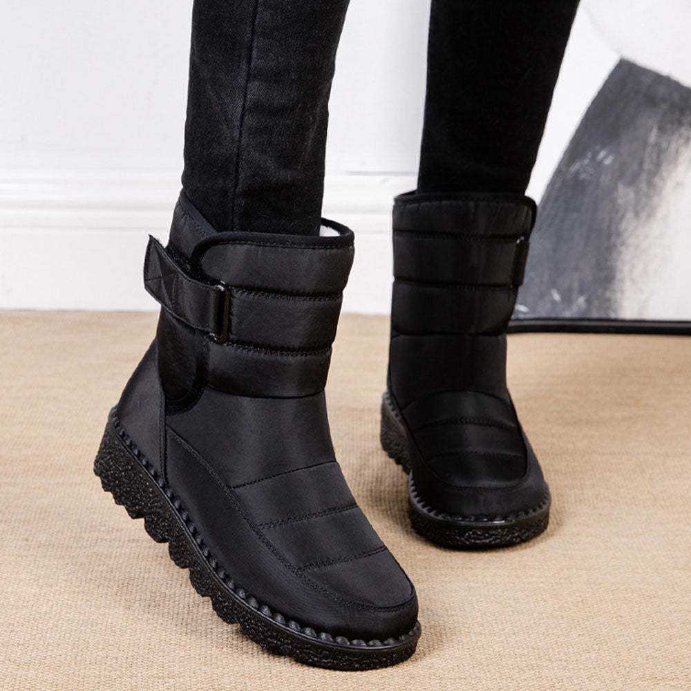 Damen Schneestiefel mit Klettverschluss