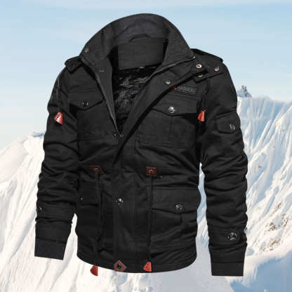  Neue Wolljacke mit mehreren Taschen für Herren