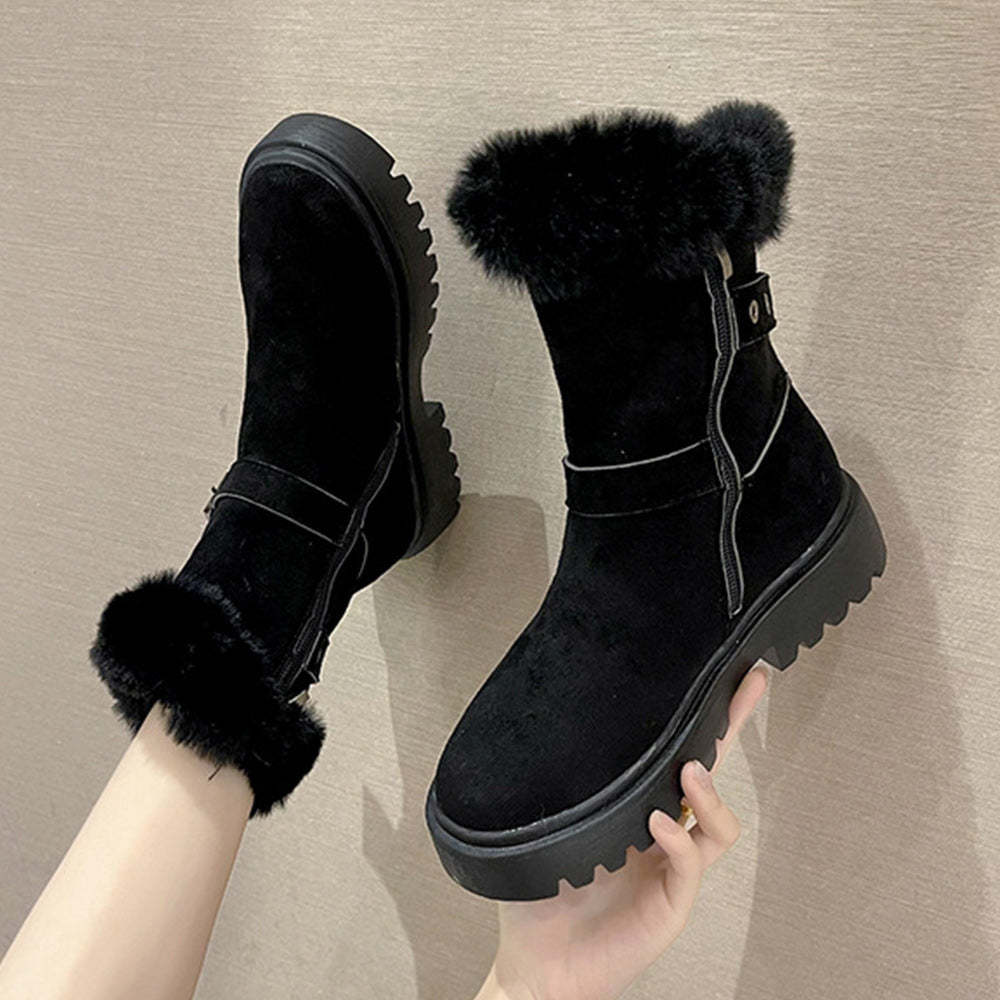 Winter neuer Stil plus samtverdickte warme Mittelrohr-warme Schuhe