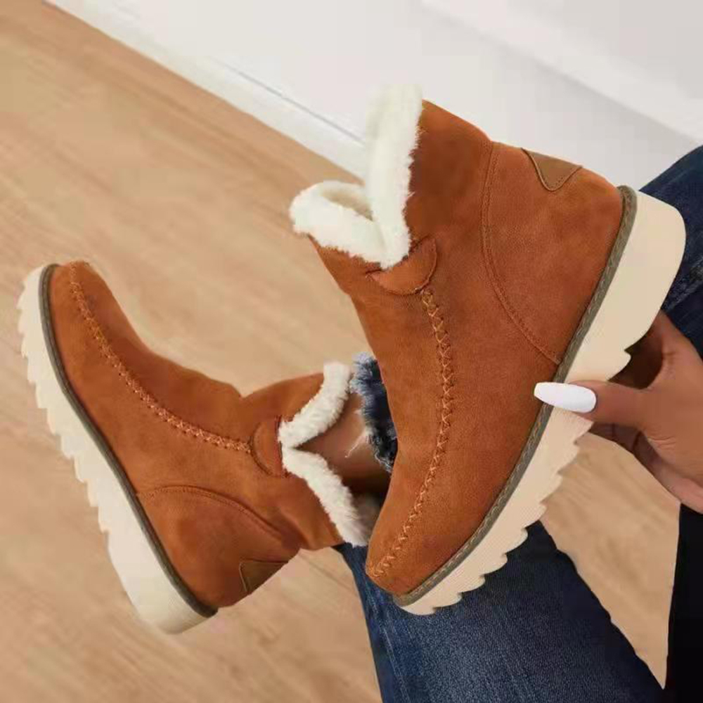 Warme kurze Stiefel aus Baumwolle für Damen