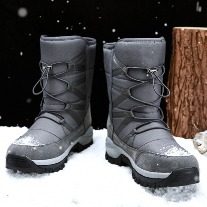 Hoher, dicker und warmer Fleece-Schneestiefel