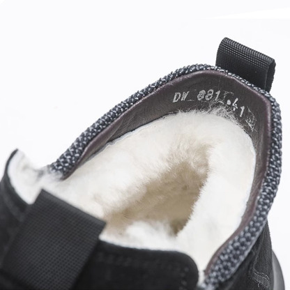Herren-Winterstiefel aus Fleece mit hohem Schaft aus Baumwolle