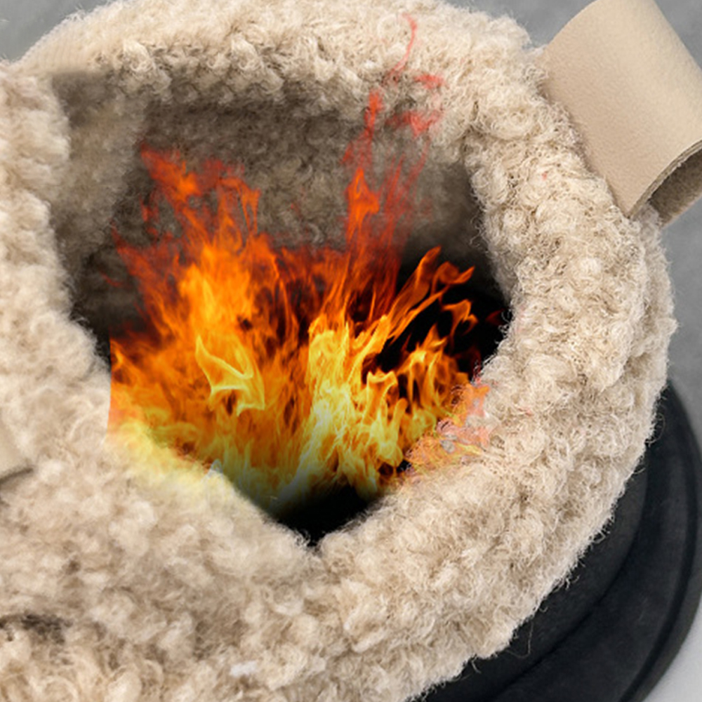 Warme Winterschuhe für Damen mit dicken Sohlen und Samt