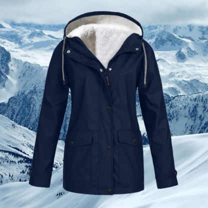 Therling Herbst und Winter neue Damen-Kapuzen-Fleecejacke