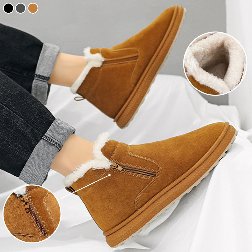 Rutschfeste, modische, warme Herren-Baumwollschuhe mit seitlichem Reißverschluss
