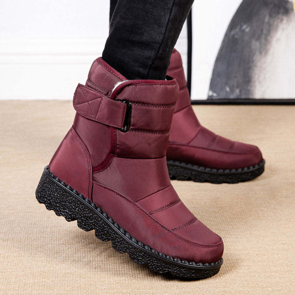 Damen Schneestiefel mit Klettverschluss