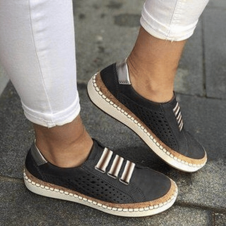 Atmungsaktive Freizeitschuhe für Damen mit flachem Sport (kostenloser Versand)