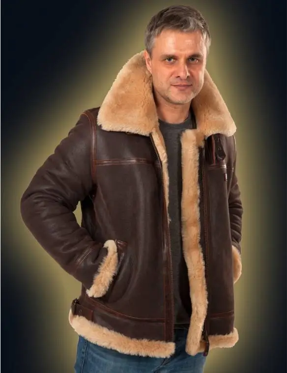 B-3 Bomberjacke aus Schaffell