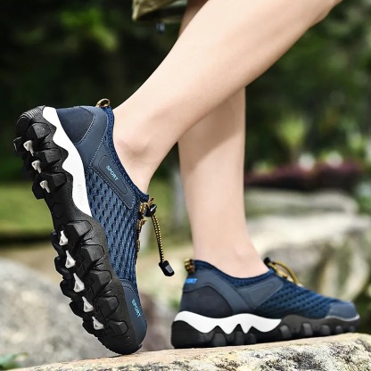 Atmungsaktive, rutschfeste Outdoor-Sneaker aus elastischem Mesh-Gewebe für Herren