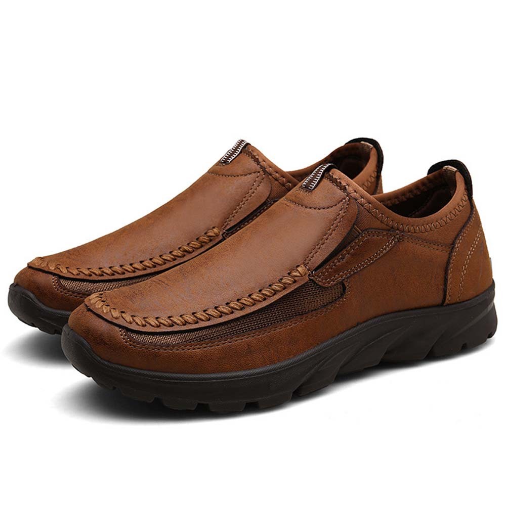 Lässige, atmungsaktive Herren-Loafer aus Leder