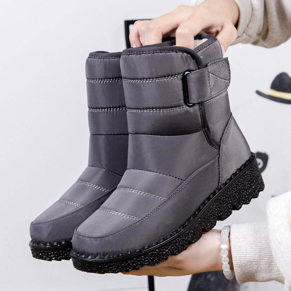 Damen Schneestiefel mit Klettverschluss